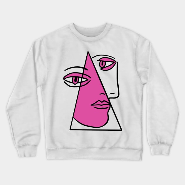 Artwork - Geometric Portrait (1) Crewneck Sweatshirt by isstgeschichte